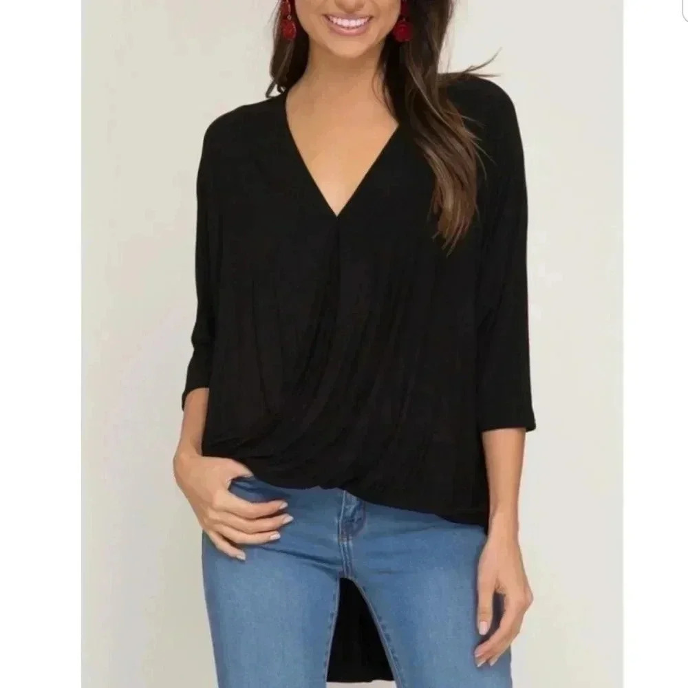 Everyday style Black High Low Top